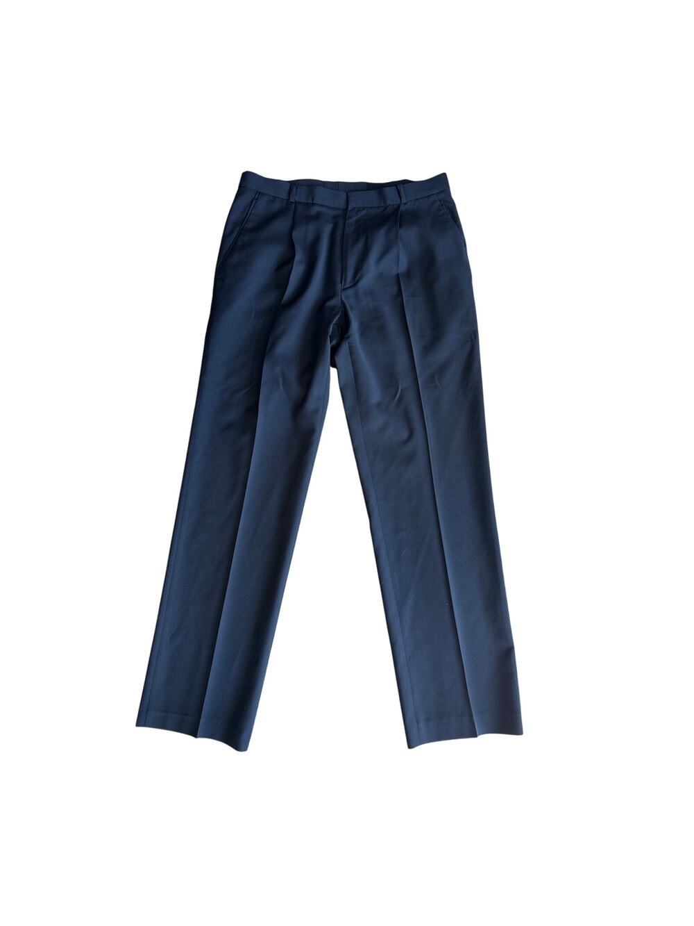 Vintage Gianni Versace 100% Wool Dress Trousers Navy Size 48 Made in Italy